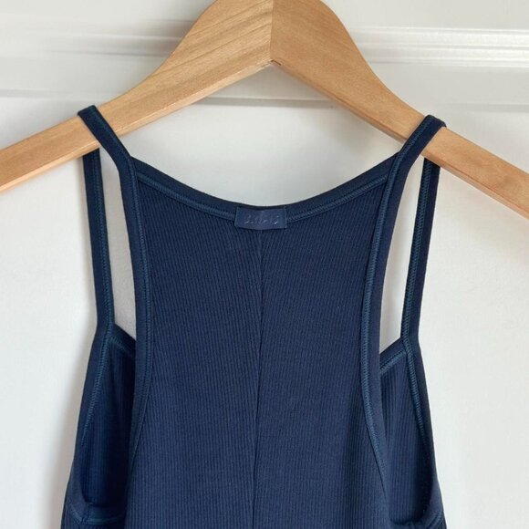 Skims Cotton Rib Long Cami Dress in Navy, Size XXS - Picture 8 of 9